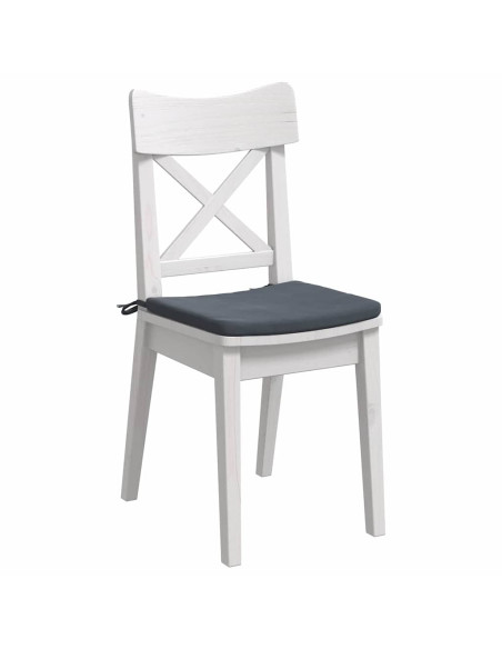 Cuscini per Seduta 4 pcs Grigio scuro 40 x 40 x 3 cm Velluto