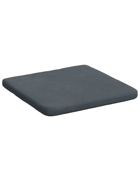 Cuscini per Seduta 4 pcs Grigio scuro 40 x 40 x 3 cm Velluto