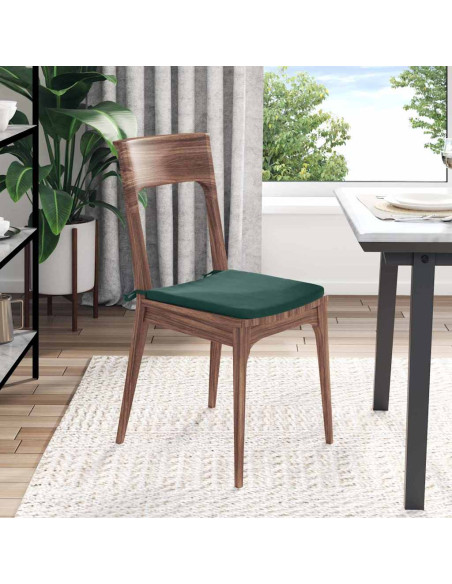 Cuscini per Seduta 4 pcs Verde Scuro 40 x 40 x 3 cm Velluto