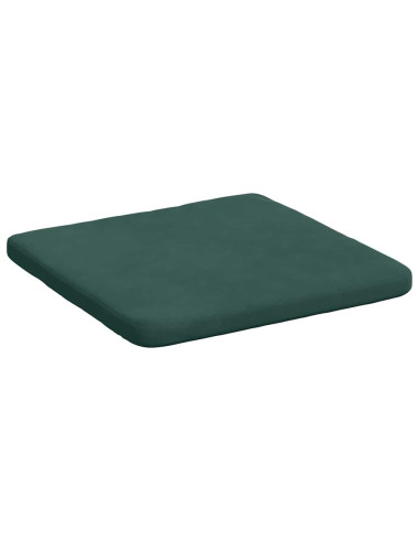 Cuscini per Seduta 4 pcs Verde Scuro 40 x 40 x 3 cm Velluto