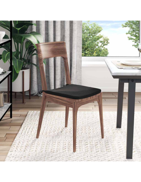 Cuscini per Seduta 4 pcs Nero 40 x 40 x 3 cm Velluto