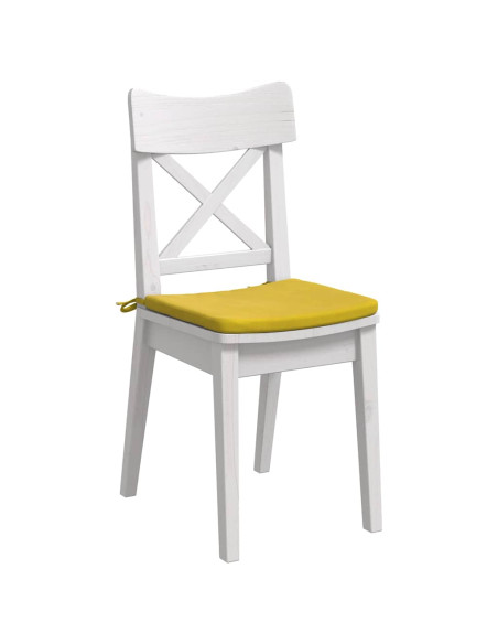 Cuscini per Seduta 4 pcs Giallo 40 x 40 x 3 cm Velluto