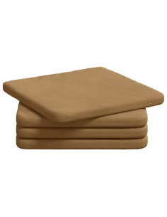 Cuscini per Seduta 4 pcs Marrone 40 x 40 x 3 cm Velluto 2