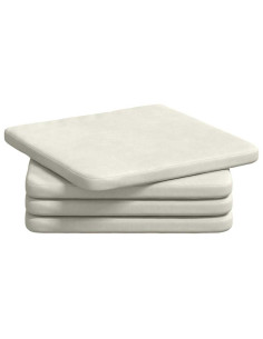 Cuscini per Seduta 4 pcs Crema 40 x 40 x 3 cm Velluto 2
