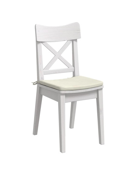 Cuscini per Seduta 4 pcs Crema 40 x 40 x 3 cm Velluto