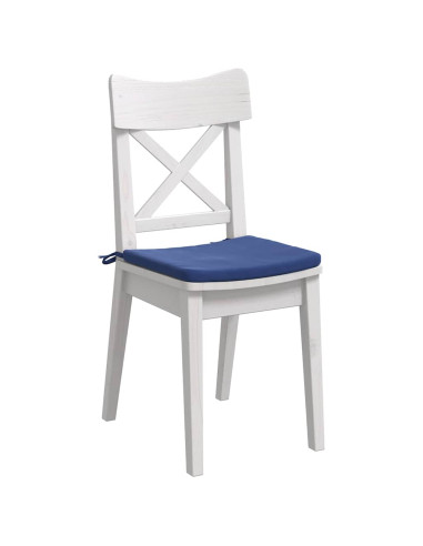 Cuscini per Seduta 4 pcs Blu Polizia 40 x 40 x 3 cm Velluto