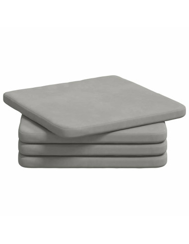 Cuscini per Seduta 4 pcs Grigio chiaro 40 x 40 x 3 cm