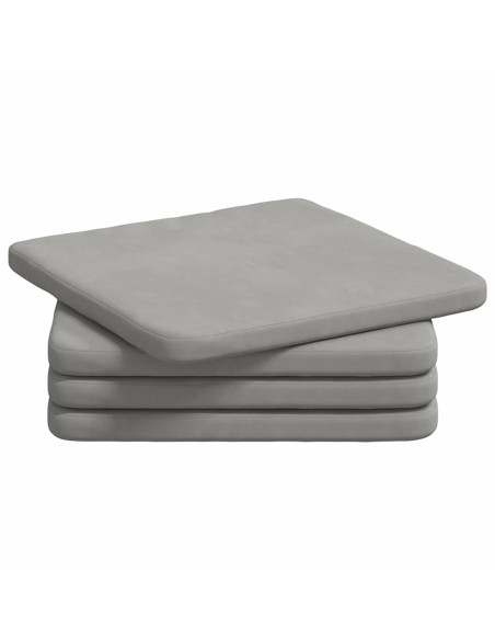 Cuscini per Seduta 4 pcs Grigio chiaro 40 x 40 x 3 cm