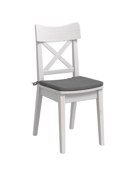 Cuscini per Seduta 4 pcs Grigio scuro 40 x 40 x 3 cm