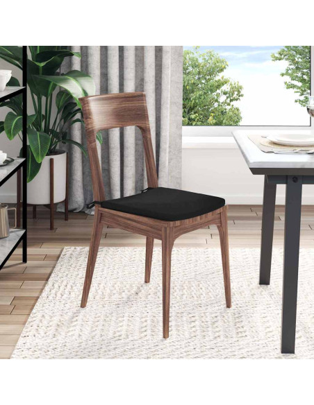 Cuscini per Seduta 4 pcs Nero 40 x 40 x 3 cm