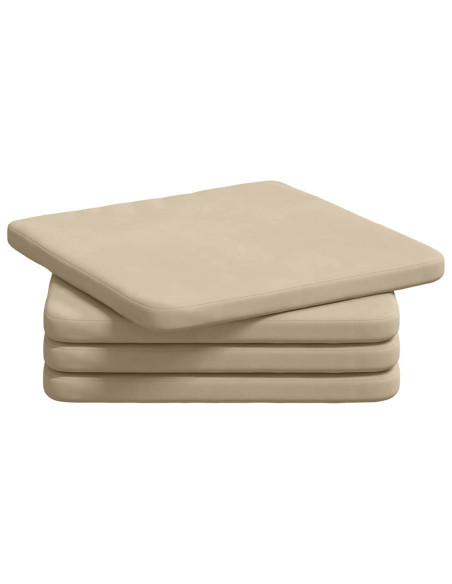 Cuscini per Seduta 4 pcs Crema 40 x 40 x 3 cm
