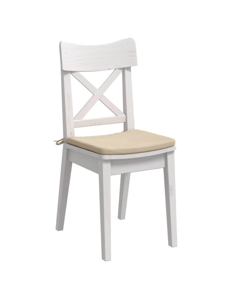 Cuscini per Seduta 4 pcs Crema 40 x 40 x 3 cm