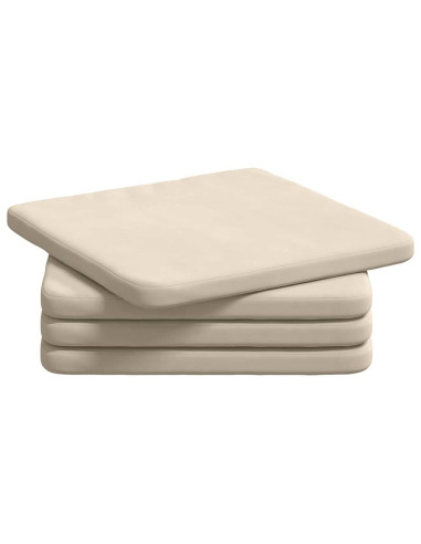Cuscini per Seduta 4 pcs Beige 40 x 40 x 3 cm
