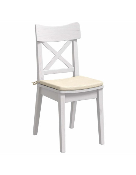 Cuscini per Seduta 4 pcs Crema 40 x 40 x 3 cm Tessuto in Cords