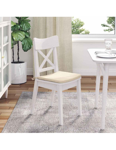 Cuscini per Seduta 4 pcs Crema 40 x 40 x 3 cm Tessuto in Cords