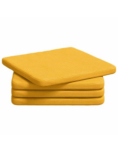 Cuscini per Seduta 4 pcs Giallo Chiaro 40 x 40 x 3 cm 2