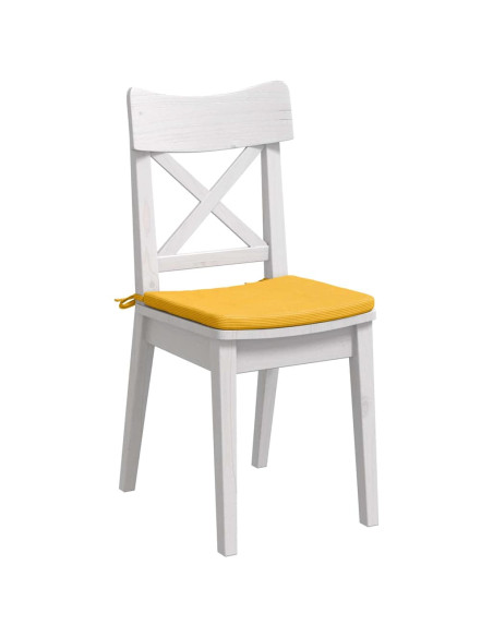 Cuscini per Seduta 4 pcs Giallo Chiaro 40 x 40 x 3 cm