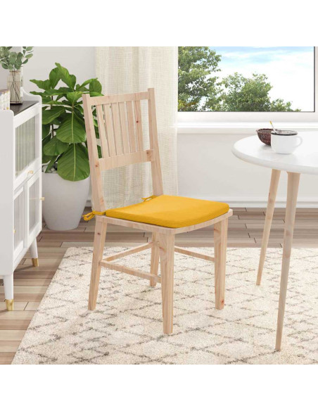 Cuscini per Seduta 4 pcs Giallo Chiaro 40 x 40 x 3 cm