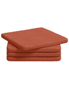 Cuscini per Seduta 4 pcs Rosso Arancio 40 x 40 x 3 cm 2