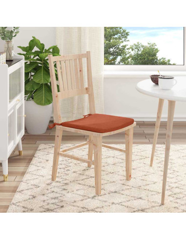 Cuscini per Seduta 4 pcs Rosso Arancio 40 x 40 x 3 cm