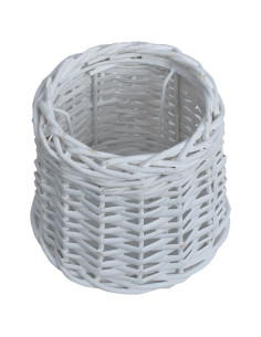 Paralume in Vimini 25x17 cm Bianco 2