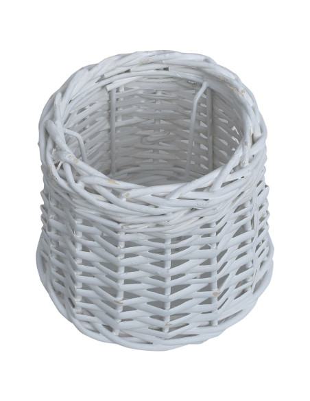 Paralume in Vimini 25x17 cm Bianco