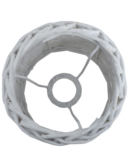 Paralume in Vimini 25x17 cm Bianco