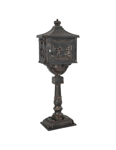 Cassetta Postale Verticale Bronzo 42,5 x 29,5 x 117 cm