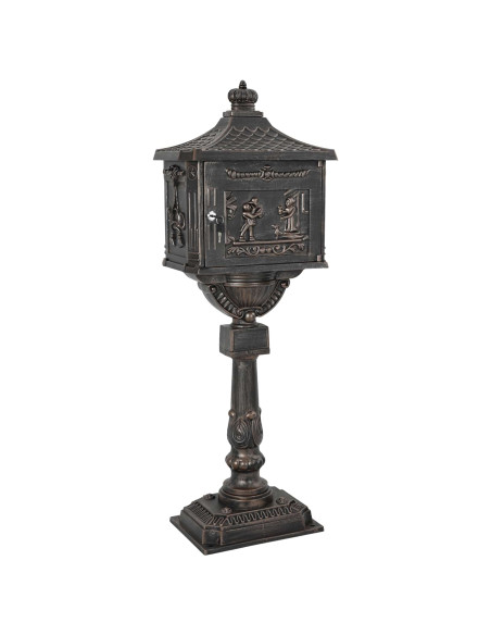 Cassetta Postale Verticale Bronzo 42,5 x 29,5 x 117 cm