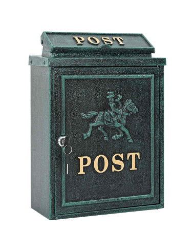 Cassetta Postale da Muro con porta Verde 29 x 13 x 41 cm