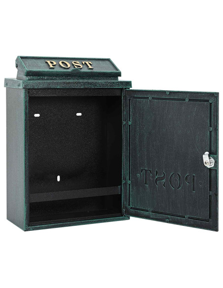 Cassetta Postale da Muro con porta Verde 29 x 13 x 41 cm