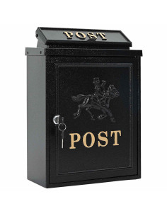 Cassetta Postale da Muro con archiviazione Nero 29 x 13 x 41 cm 2