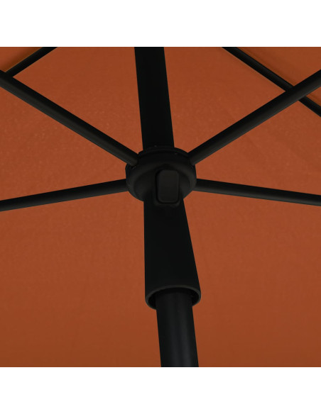 Ombrellone da Giardino con Palo 210x140 cm Terracotta