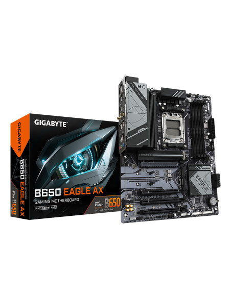 GIGABYTE B650 EAGLE AX Scheda madre - AMD Ryzen serie 9000, VRM a 12+2+2 fasi, fino a 7600 MHz DDR5 (OC), 1xPCIe 5.0 + 2xPCIe 4.