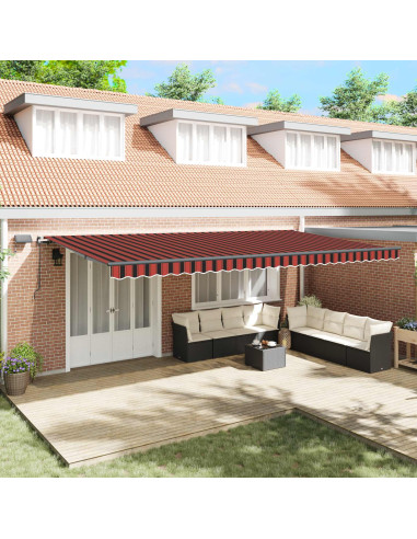 Tenda Retrattile arancione e marrone 600 ×350 cm Tessuto