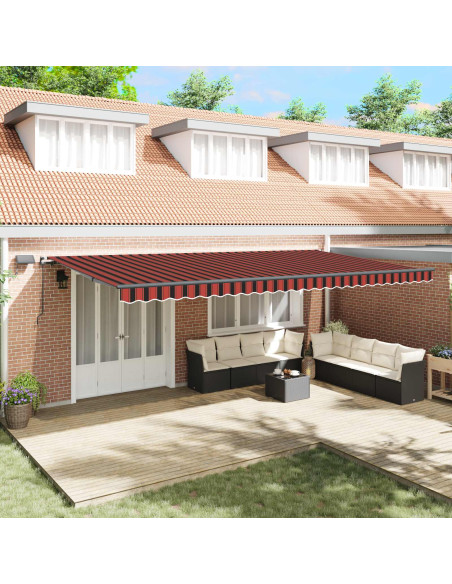 Tenda Retrattile arancione e marrone 600 ×350 cm Tessuto