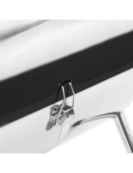 Barbecue da Tavolo Portatile in Acciaio Inox con Doppia Griglia