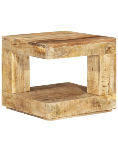 Tavolino da Salotto 45x45x40 cm in Legno Massello di Mango