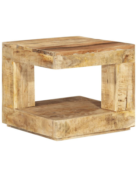 Tavolino da Salotto 45x45x40 cm in Legno Massello di Mango