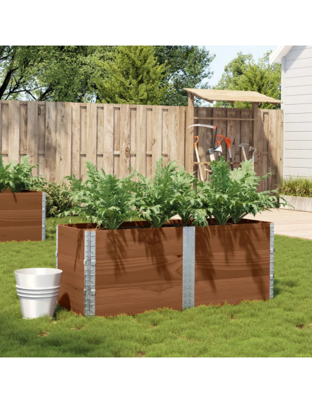 Poggiapiedi da Giardino Marrone 150x50cm Legno Massello di Pino