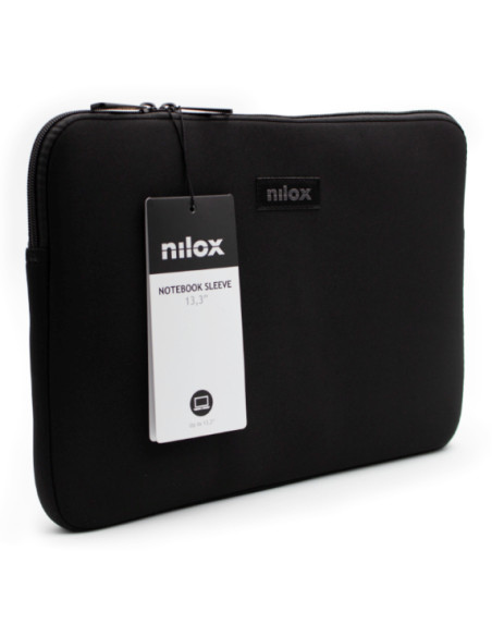 Nilox NXF1301 borsa per laptop 33,8 cm (13.3") Custodia a tasca Nero