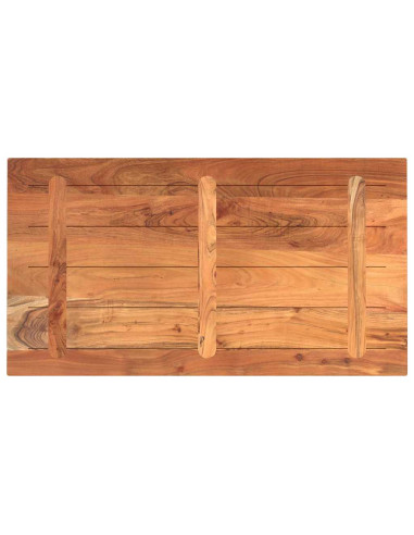 Piano Tavolo 100x70x2,5 cm Rettangolare Legno Massello Acacia