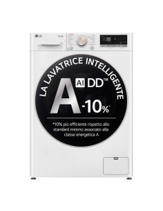 LG F4R7011TSWG Lavatrice 11kg AI DD, Classe A-10%, 1400 giri, TurboWash, Vapore