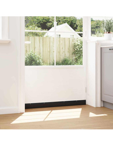 Spazzole per porte a vite 6 pcs Nero 100 cm Lega di alluminio