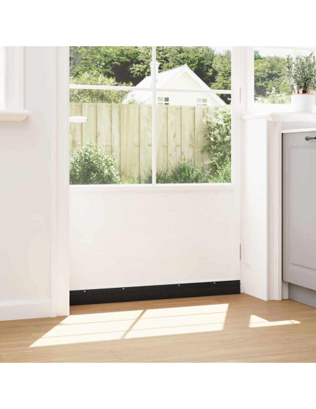 Spazzole per porte a vite 6 pcs Nero 100 cm Lega di alluminio