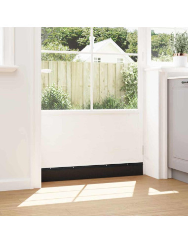 Spazzole per porte a vite 6 pcs Nero 100 cm Lega di alluminio