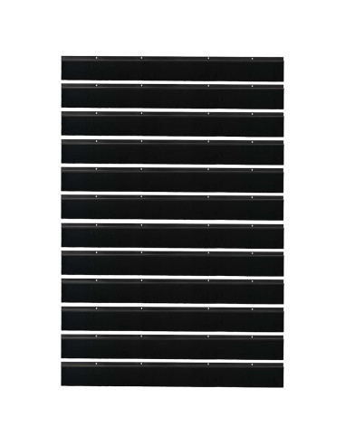 Spazzole per porte a vite 12 pcs Nero 100 cm Lega di alluminio