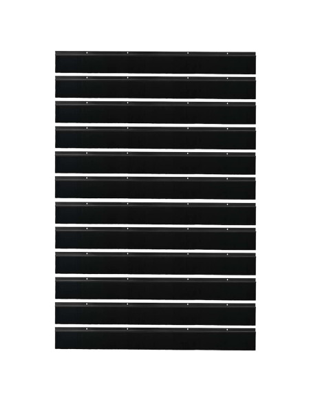 Spazzole per porte a vite 12 pcs Nero 100 cm Lega di alluminio