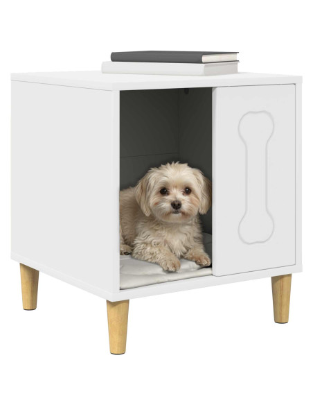 Cuccia per cani Bianco 44 x 42 x 49 cm Legno multistrato