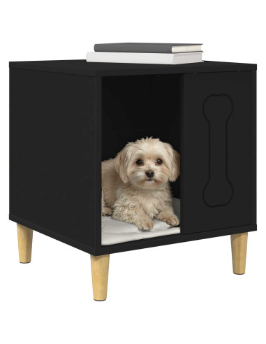 Cuccia per cani Nero 44 x 42 x 49 cm Legno multistrato